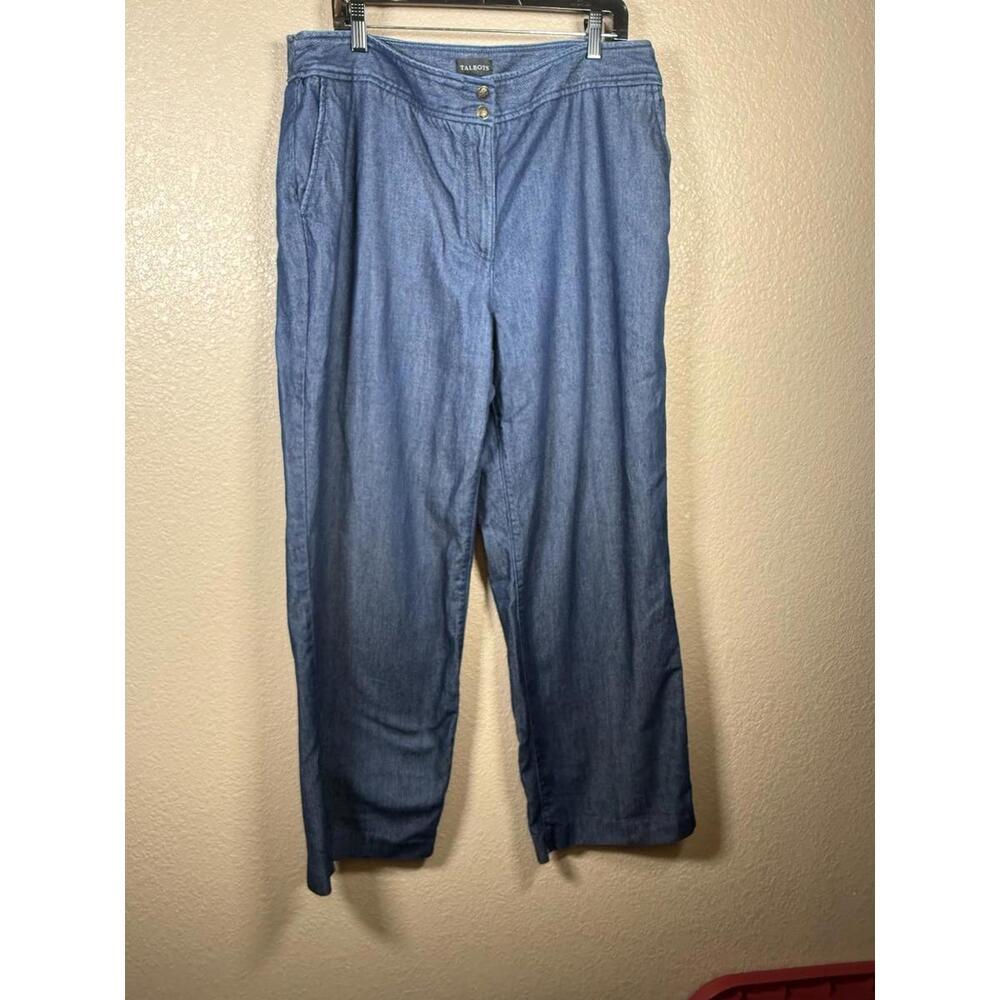 Talbotts Women Jeans Size 16W Denim Wide Leg